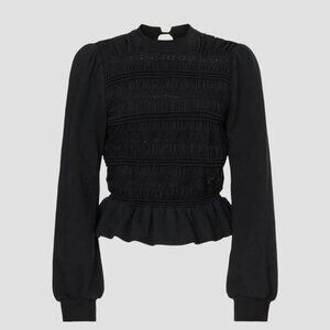 Sea Rita Smocked Peplum Top